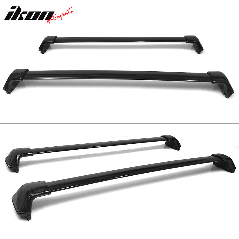 Fits 12-16 Honda CRV OE Style Cross Bar Roof Rack Rail Aluminum Black Pair