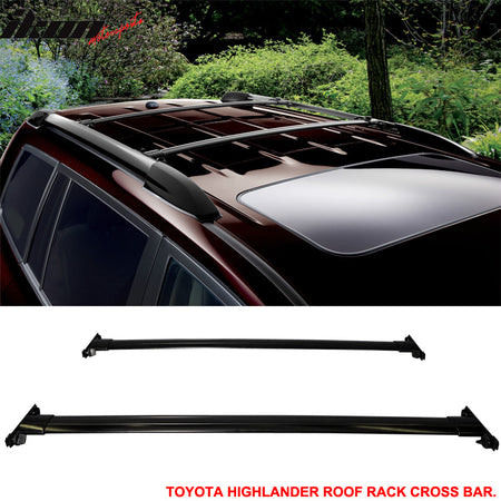 Fits 08-13 Highlander OE Style Black Roof Rack+Cross Bar Kit Luggage Carrier