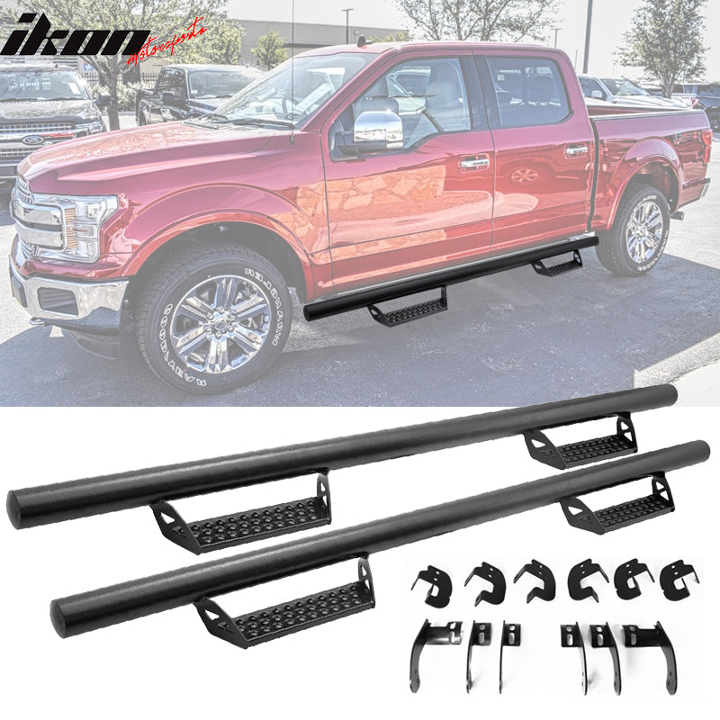 2015-2022 Ford F-150 SuperCrew Cab BCT Black Running Boards Side Step