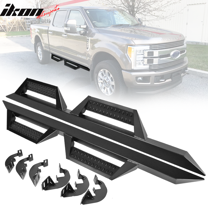 2017-2022 Ford F-250 Superduty SuperCrew Cab BZ Black Running Boards