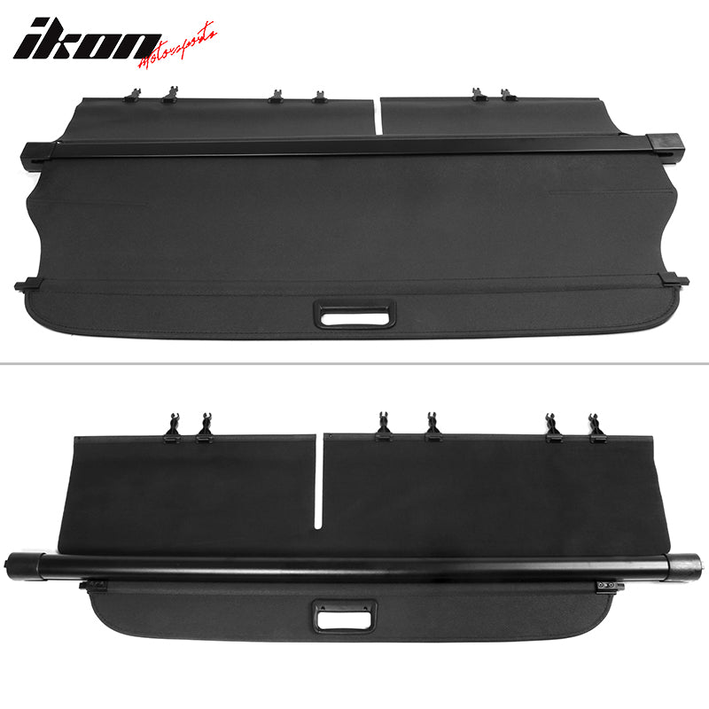 Fits 14-18 Jeep Cherokee Black Retractable Tonneau Cargo Cover Security Shade