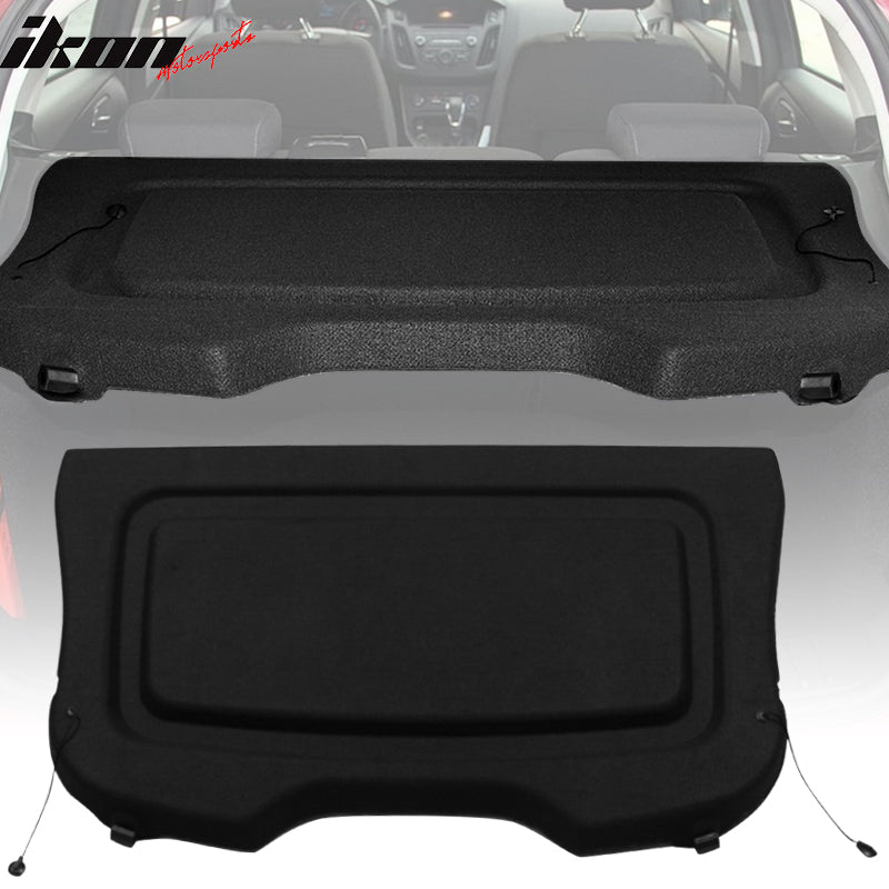 2012-2018 Ford Focus Hatchback Black Non Retractable Rear Cargo Cover