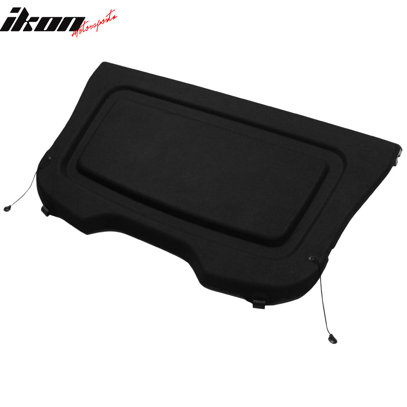 IKON MOTORSPORTS, Cargo Cover Compatible With 2012-2018 Ford Focus Hatchback, Black Rear Shield Shade Tonneau Security Board Non Retractable, 2013 2014 2015 2016 2017