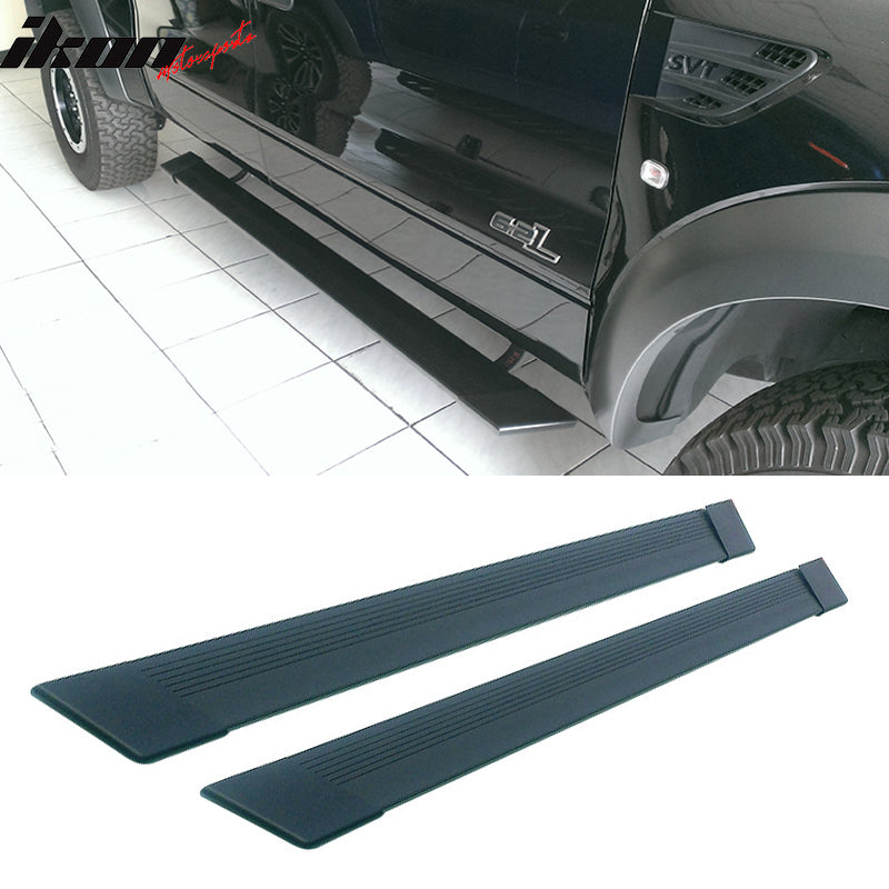 Compatible With 2004-2014 Nissan Titan Crew Cab Black Running Board Step Bar + Bracket