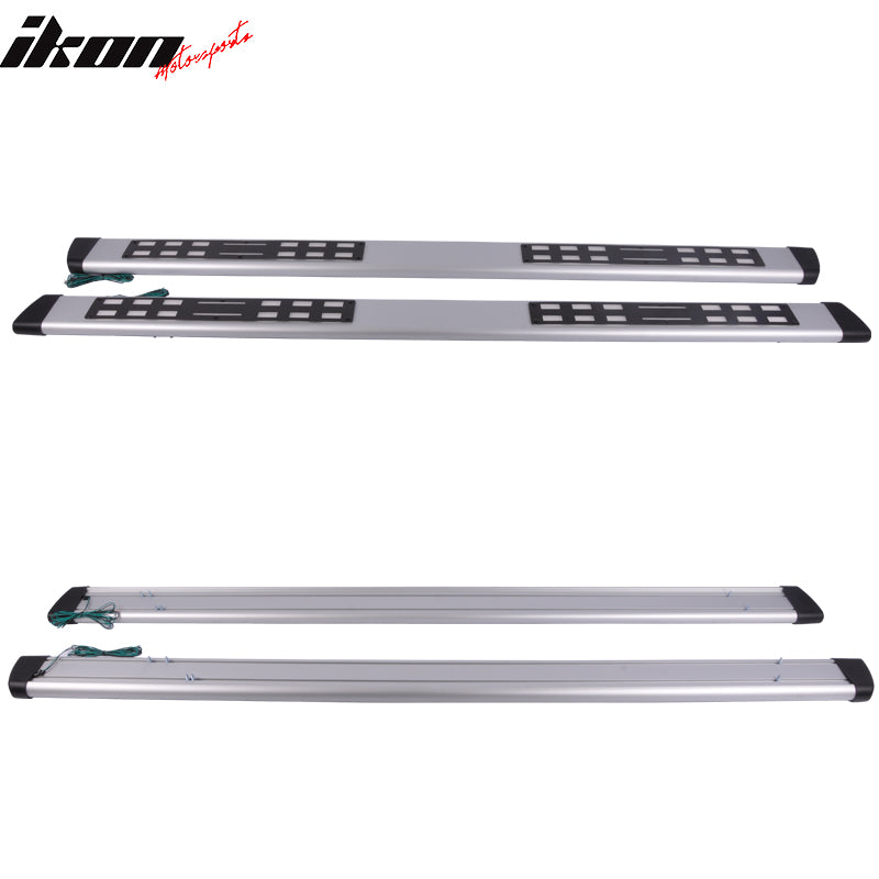 Fits 04-14 F150 Super Crew Cab White LED Strip Running Board Step Bar + Bracket