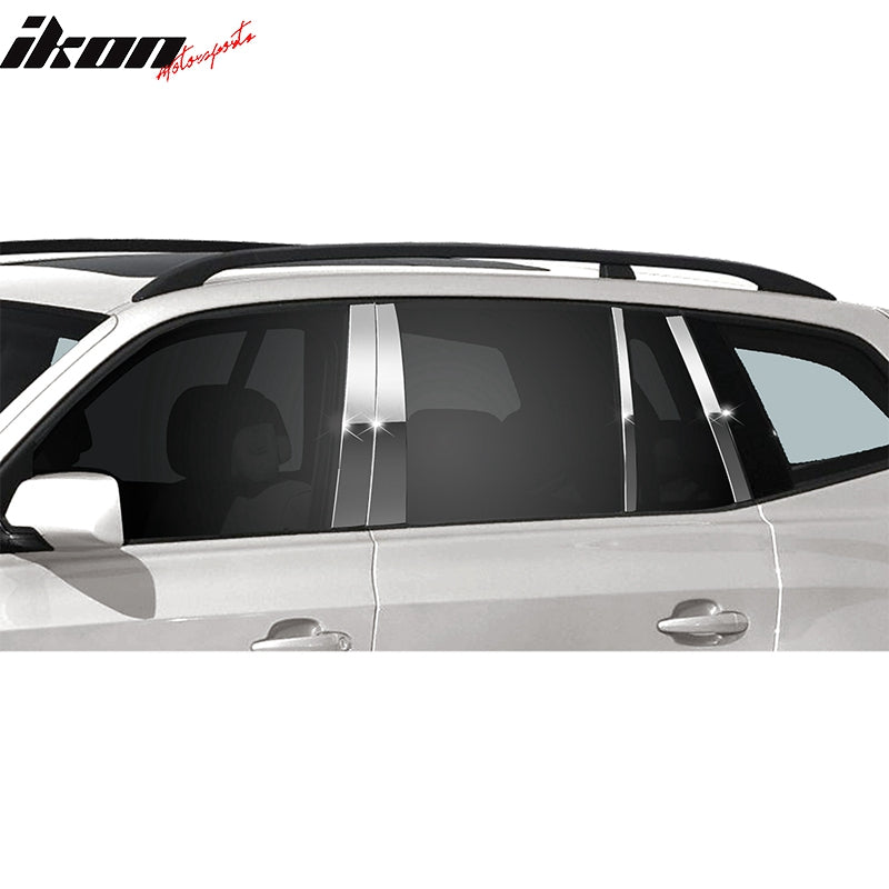 2008-2010 BMW X3 E83 Door Pillar Post Cover Trim Stainless Steel 6PC