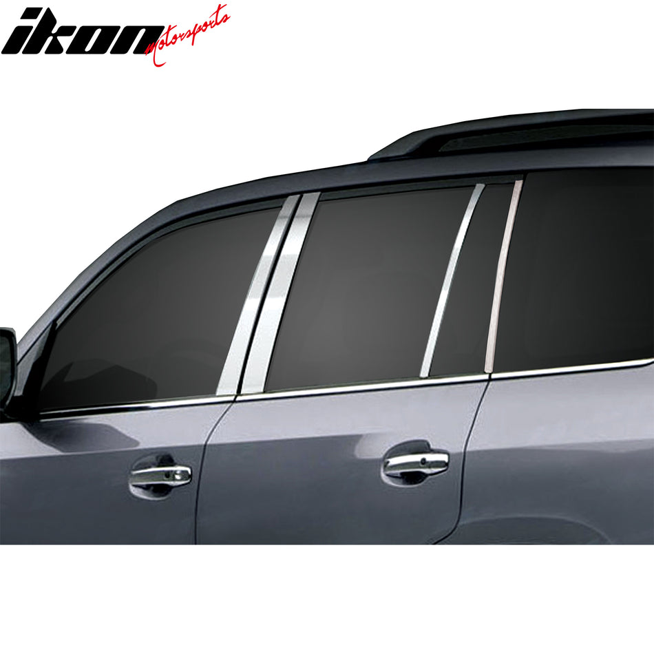 2008-2016 Lexus LX570 Mirror Finish Pillar Posts Stainless Steel