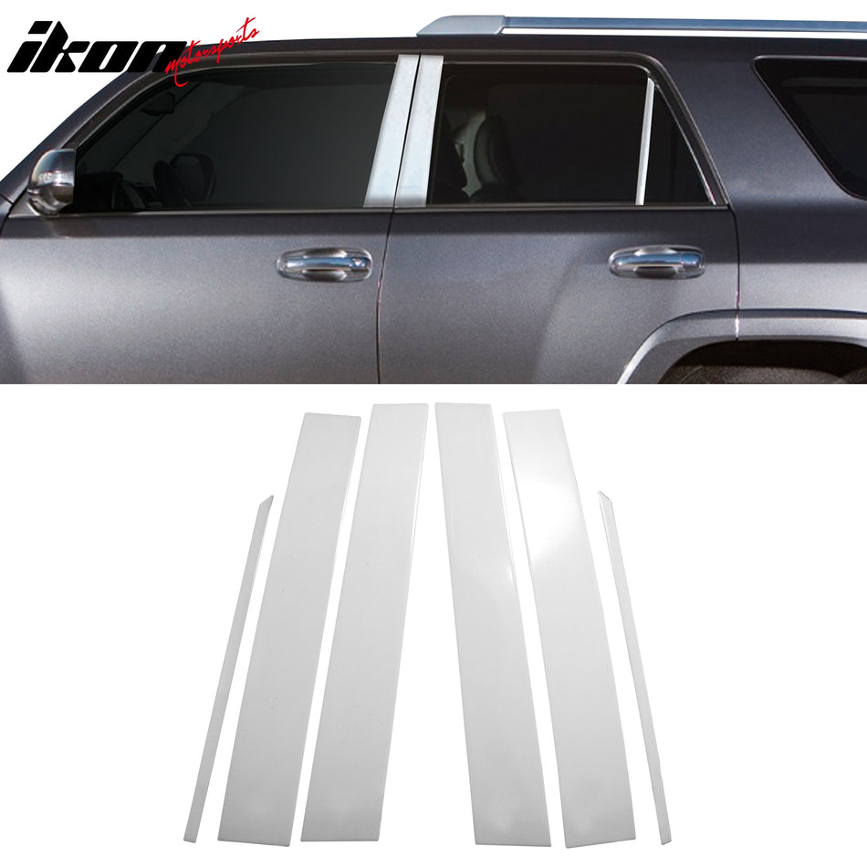 2010-2022 Toyota 4Runner Pillar Post Mirror Trim Stainless Steel 6PC