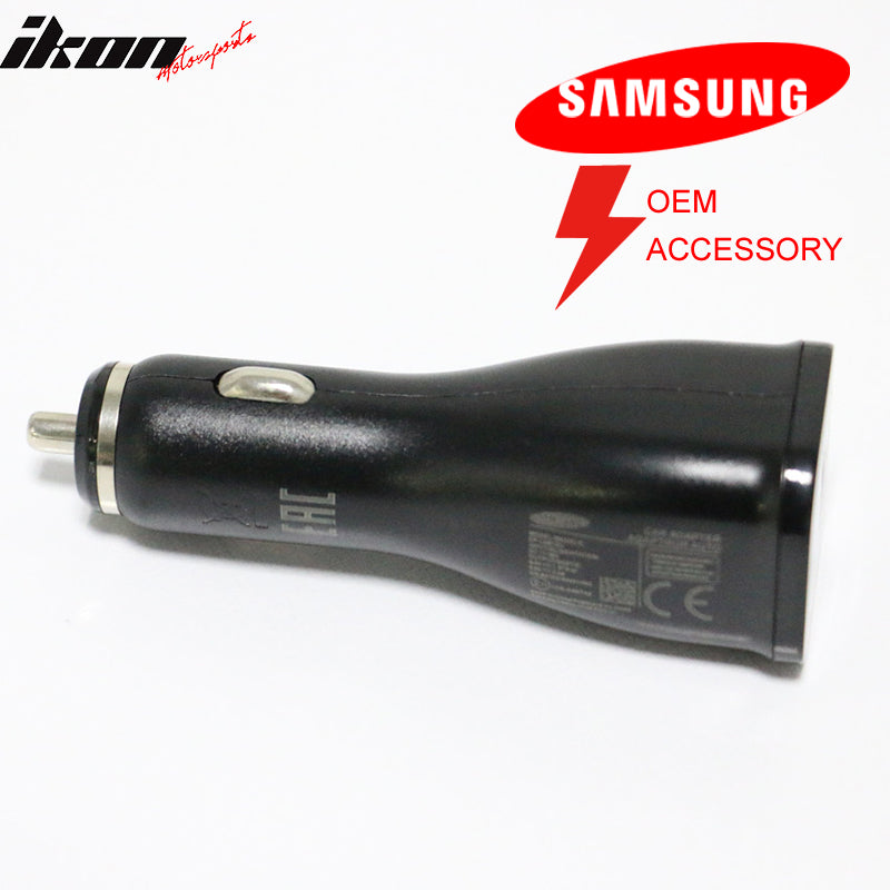 Samsung Galaxy Note 4 5 S6 Edge Adaptive Rapid Fast Charging Car Charger Black