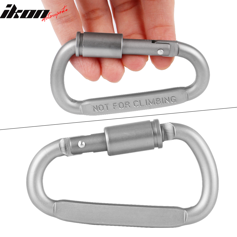 Camping Outdoor Aluminum Alloy D-ring Screw Lock Buckle Carabiners 3PC