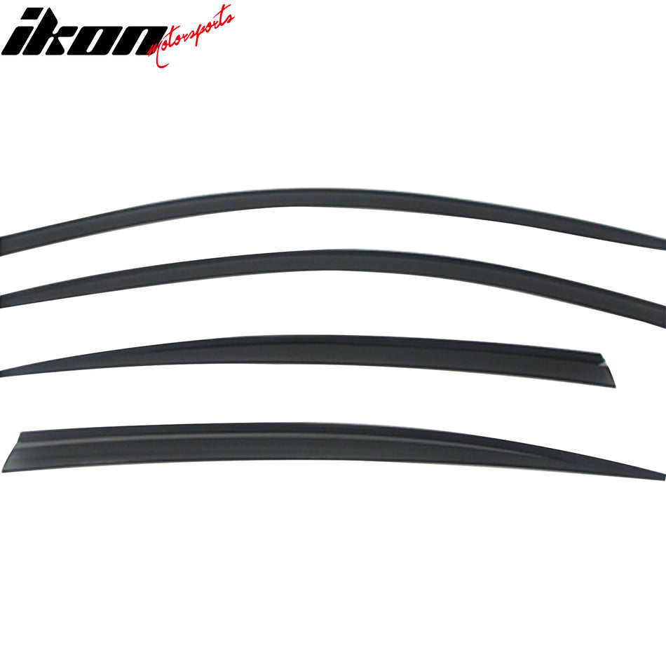 2011-2016 BMW 5-Series F10 Sedan Dark Smoke ABS Window Visors 4PCS