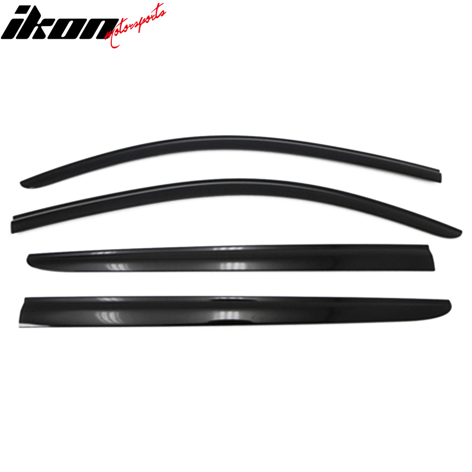 2015-2020 Chevrolet Tahoe Tape-On Dark Smoke 4PCS Window Visors ABS