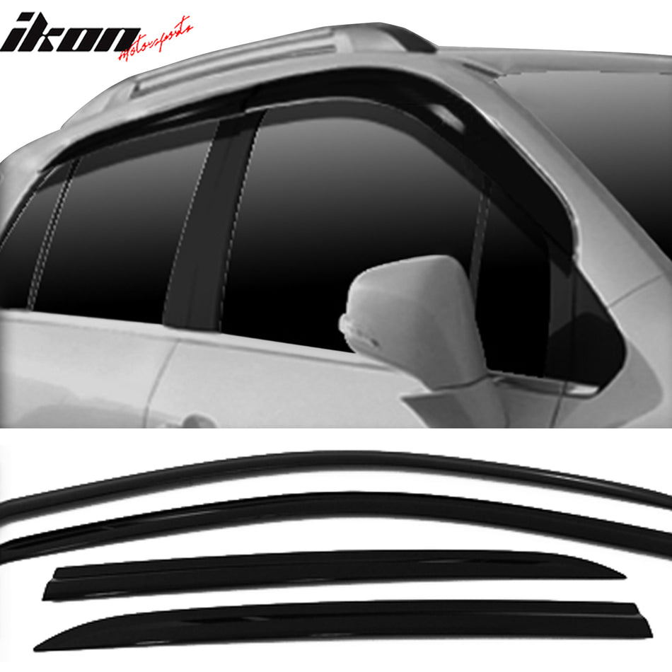 2015-2022 Chevrolet Trax Dark Smoke Window Visors Rain Sun Guard ABS