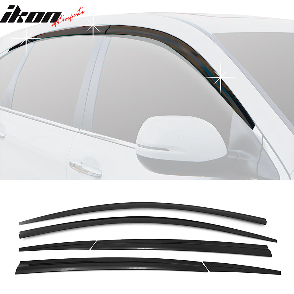 2012-2016 Honda CR-V Dark Smoke Window Visors Tape On Deflectors 6PCS