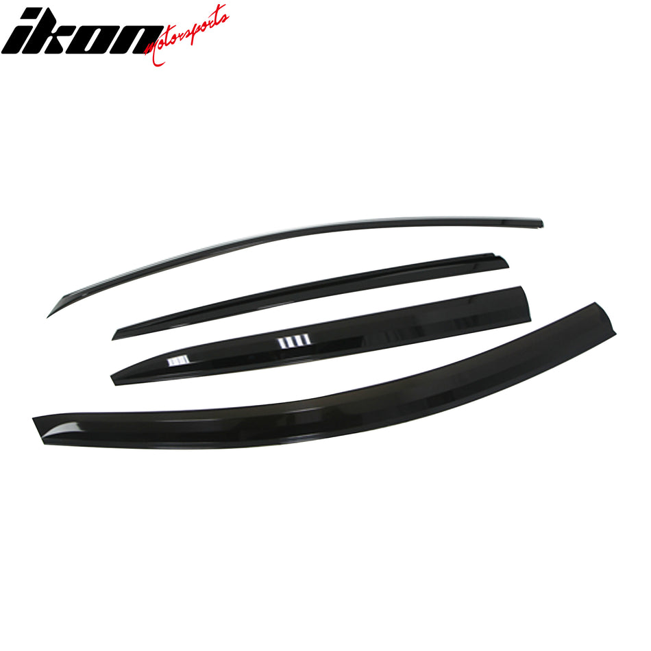 2012-2017 Hyundai Accent 5Dr Dark Smoke ABS Window Visors Tape On 4PCS