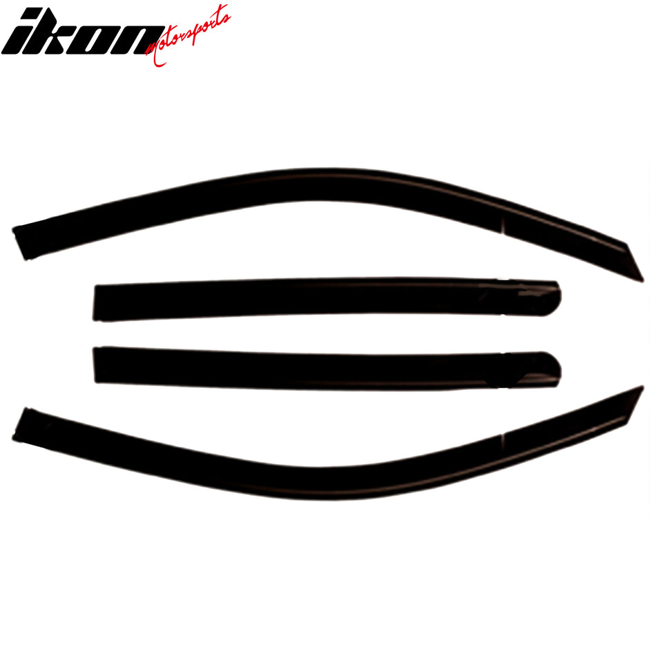 2005-2009 Hyundai Tucson Tape-On Dark Smoke 4PCS Window Visors ABS