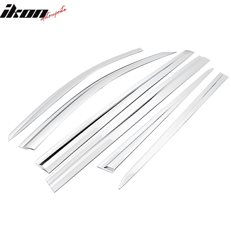 2015-2021 Kia Sedona Chrome Window Visors Rain Sun Guard ABS 6PCS