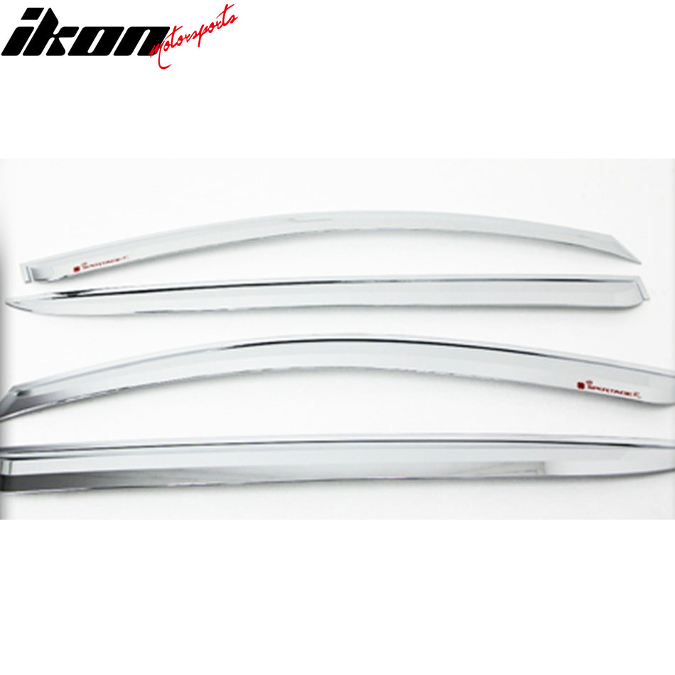 2011-2016 Kia Sportage Window Visor ABS Chrome Sun Rain Guard 4PC Vent