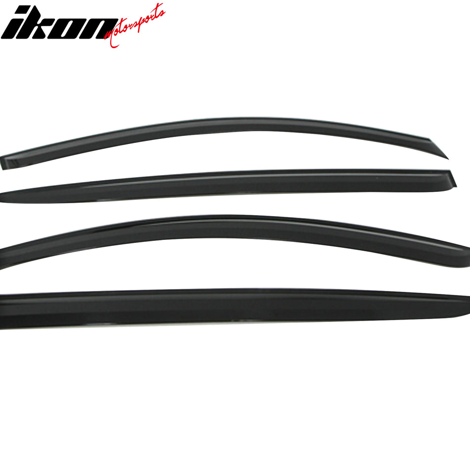 2011-2016 Kia Sportage Tape-On Dark Smoke 4PCS Window Visors Guard ABS