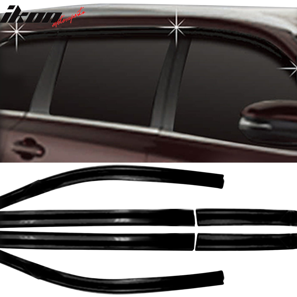 2014-2019 Toyota Highlander Dark Smoke Window Visor Rain Sun Guard ABS