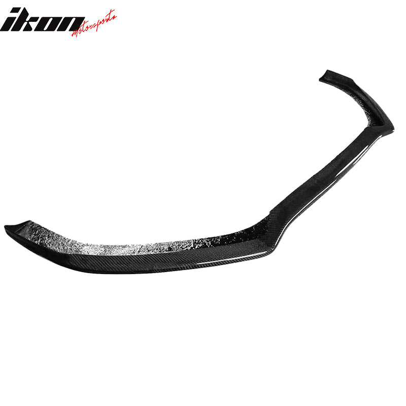 IKON MOTORSPORTS, Matte Carbon Fiber Front Bumper Lip Compatible With 2013-2017 Audi S5 A5 S-Line, JPM Style Front Lip Spoiler, 2014 2015 2016