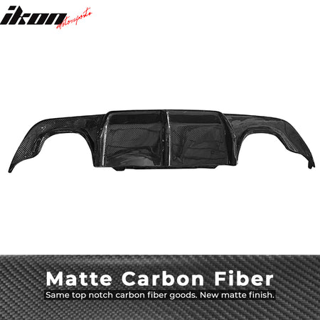 Fits 04-10 BMW E60 5 Series JPM Style Rear Bumper Diffuser Matte Carbon Fiber