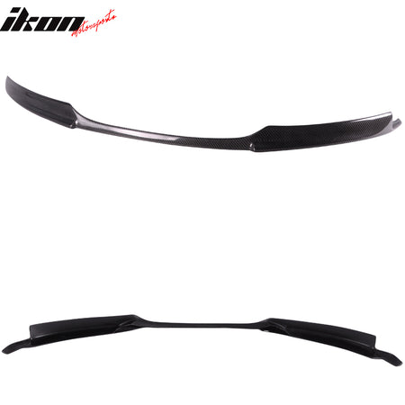 Front Bumper Lip Compatible With 2008-2013 BMW E82, M-Tech M Sport Only Carbon Fiber CF Front Lip Protector Splitter by IKON MOTORSPORTS, 2009 2010 2011 2012