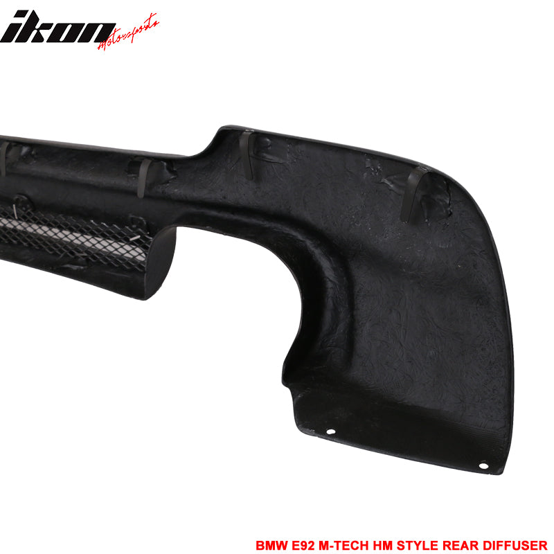 Fits 07-13 BMW 3-Series E92 MSport HM Style Rear Bumper Diffuser Carbon Fiber CF