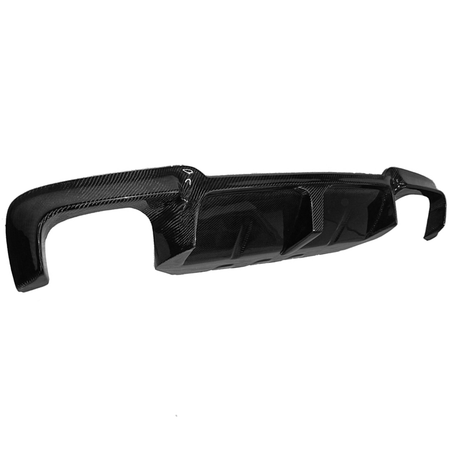 Fits 12-16 BMW F10 M5 3D Style Rear Bumper Lip Diffuser - Matte Carbon Fiber