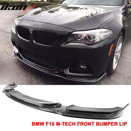 Fits 11-16 BMW F10 M-Tech M Sport Front Bumper Lip Spoiler Matte Carbon Fiber