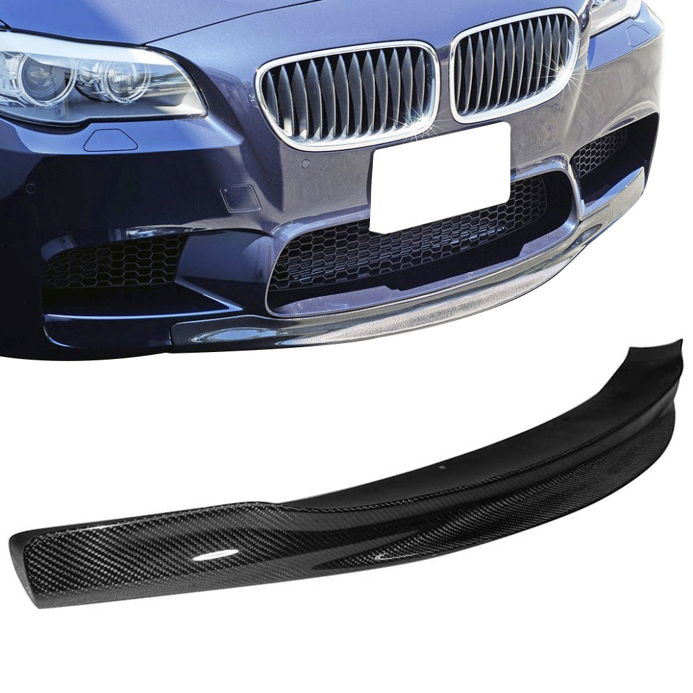 Fits 12-16 BMW F10 5-Series M5 RKP Style Front Bumper Lip - Matte Carbon Fiber