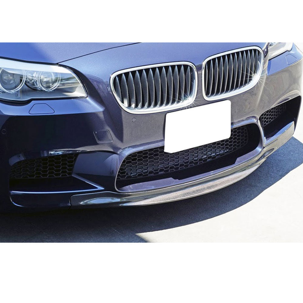 Fits 12-16 BMW F10 5-Series M5 RKP Style Front Bumper Lip - Matte Carbon Fiber