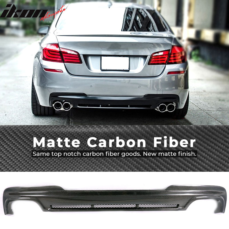 Fits 11-16 BMW F10 F11 MT M Sport HM Rear Bumper Diffuser - Matte Carbon Fiber