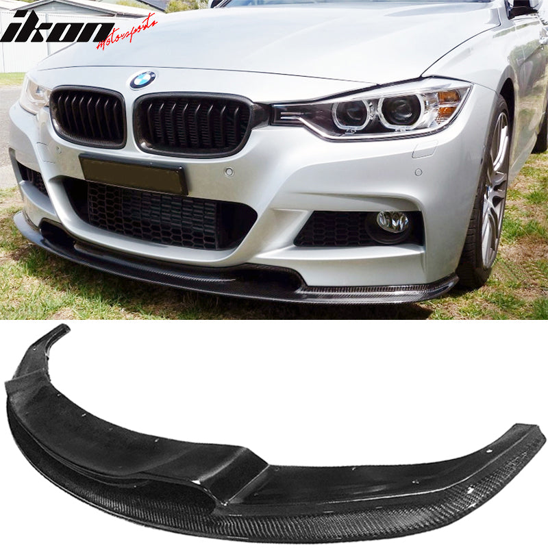 Fits 12-18 BMW F30 F31 M-Tech M-Sport VR Front Bumper Lip Matte Carbon Fiber