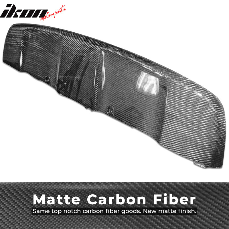 Fits 08-14 BMW E71 X6 OE Style Rear Lip Diffuser Skid Plate Matte Carbon Fiber