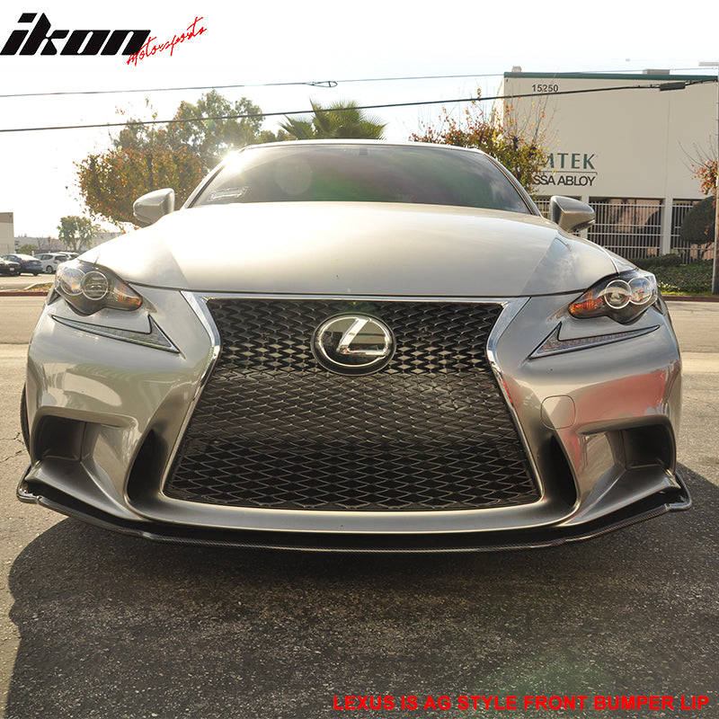 Fits 14-16 Lexus IS250 IS350 F Sport AG Front Bumper Lip - Matte Carbon Fiber