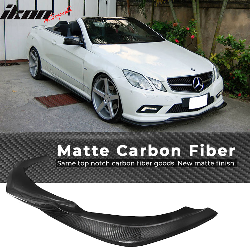 Fits 09-13 Benz W207 E-Class AMG GH Style Front Bumper Lip Matte Carbon Fiber