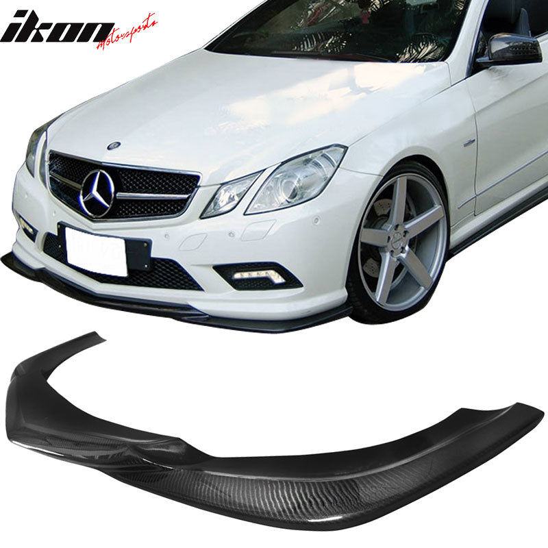 Fits 09-13 Benz W207 E-Class AMG GH Style Front Bumper Lip Matte Carbon Fiber