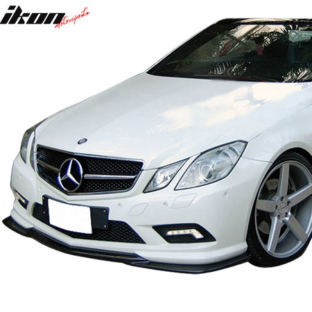 Fits 09-13 Benz W207 E-Class AMG GH Style Front Bumper Lip Matte Carbon Fiber