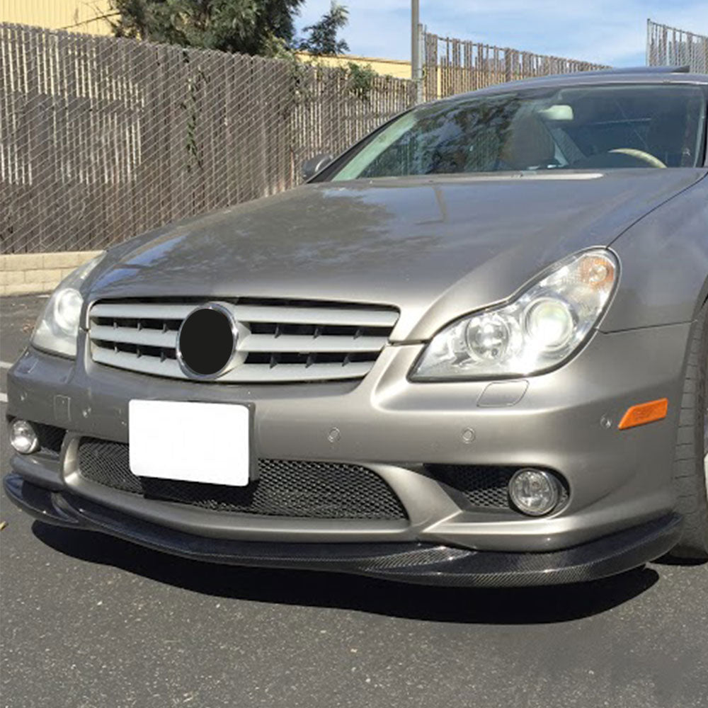 Fits 06-10 Benz W219 CLS55 AMG Only GH Style Front Bumper Lip Matte Carbon Fiber