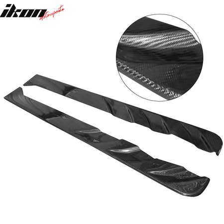 Fits 08-16 Mitsubishi Lancer EVO X Jun Style Side Skirts 2PC Matte Carbon Fiber