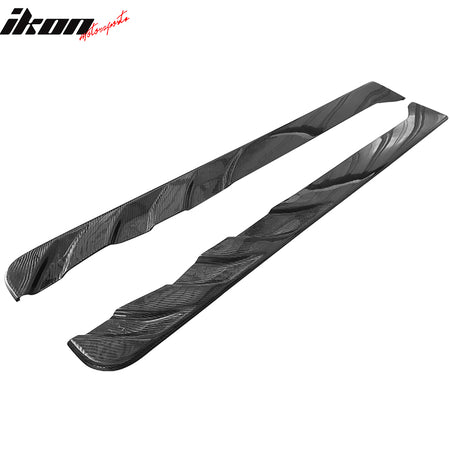 Fits 08-16 Mitsubishi Lancer EVO X Jun Style Side Skirts 2PC Matte Carbon Fiber