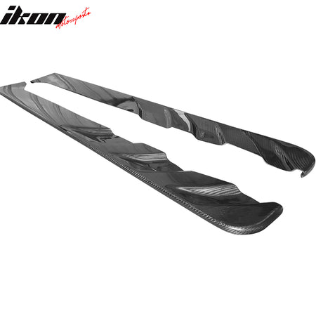 Fits 08-16 Mitsubishi Lancer EVO X Jun Style Side Skirts 2PC Matte Carbon Fiber