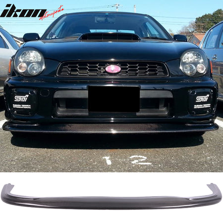 Fits 01-02 Subaru WRX STI DP Style Front Bumper Lip Spoiler Matte Carbon Fiber