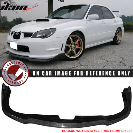 Fits 06-07 Subaru Impreza WRX STI CS Style Front Bumper Lip Matte Carbon Fiber