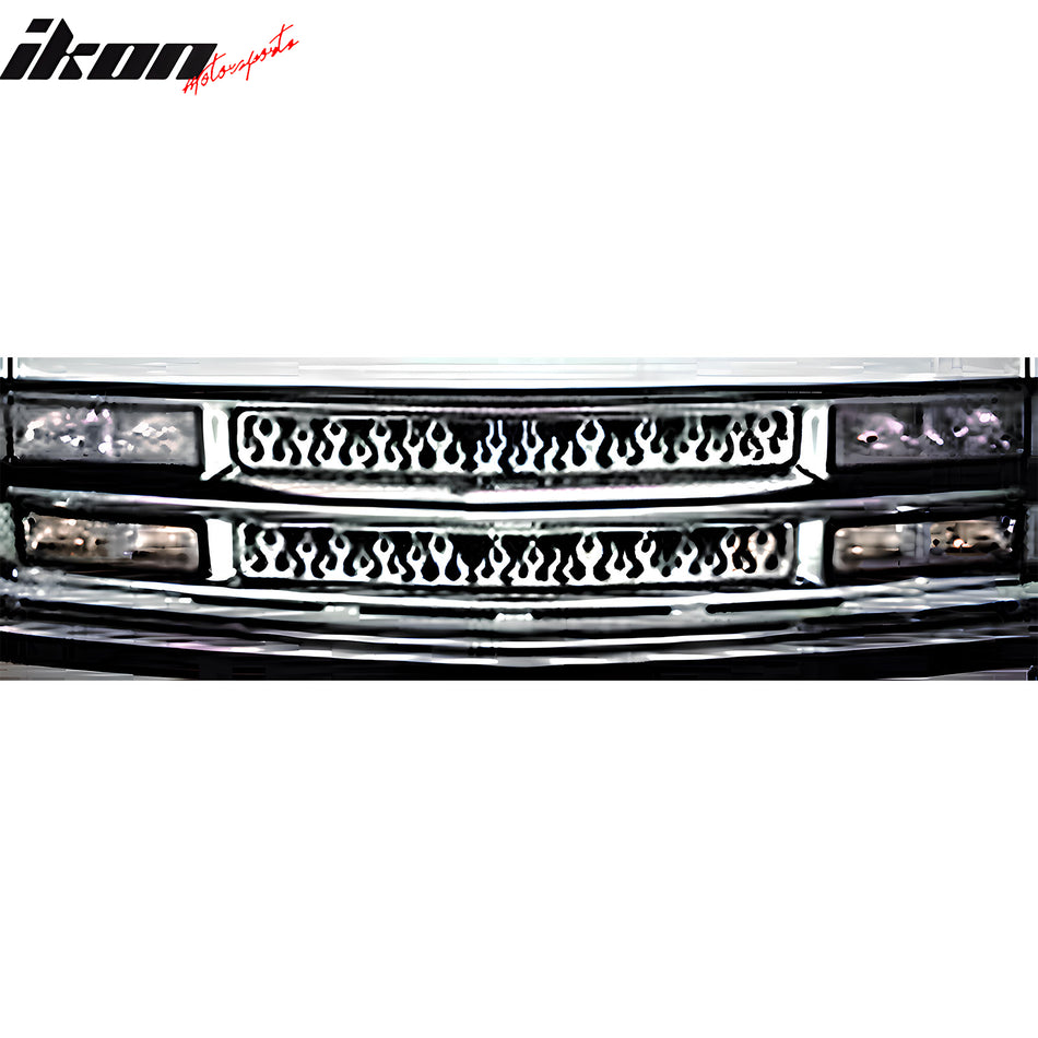 1994-1998 Chevy C1500 C2500 K1500 Chrome Front Grille Insert Overlay