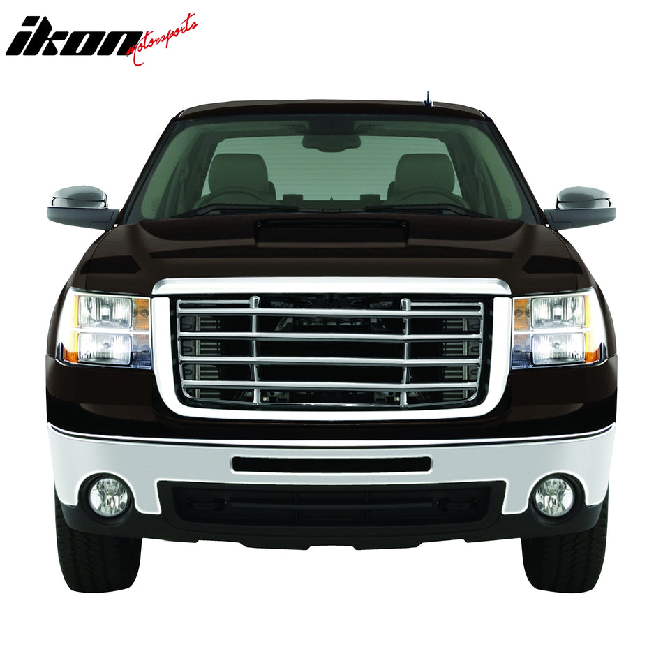 2007-2010 GMC Sierra 2500 HD Chrome Front Bumper Insert Grille ABS