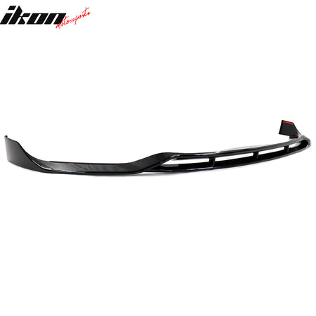 IKON MOTORSPORTS, Front Bumper Lip Compatible With 2021-2023 BMW G30 G31 LCI 5-Series Sedan 4-Door, Gloss Black Front Bumper Lip Spoiler Splitters Added on Bodykit Replacement 1PCS