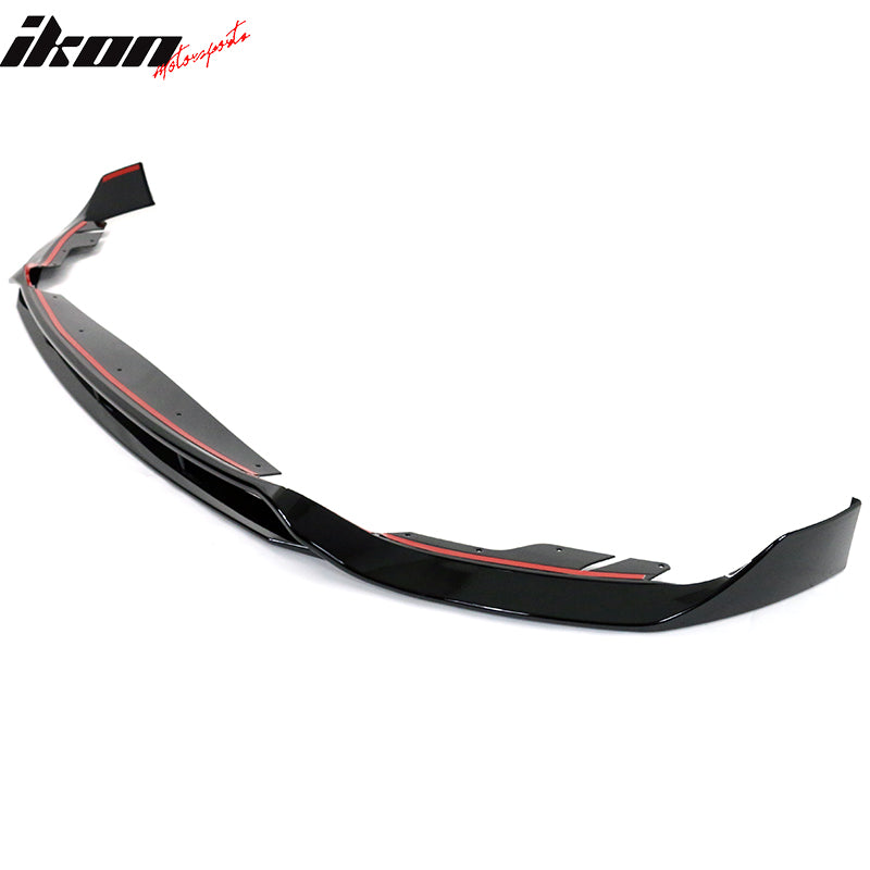 Fits 21-23 BMW G30 G31 LCI 5-Series Front Bumper Lip Gloss Black Chin Spoiler