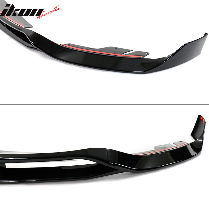 Fits 21-23 BMW G30 G31 LCI 5-Series Front Bumper Lip Gloss Black Chin Spoiler